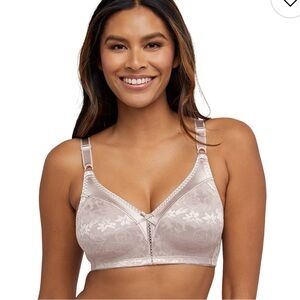 Bali Double Support Lace Full-Figure Wireless Bra DF3372 Color Gloss Size 40B